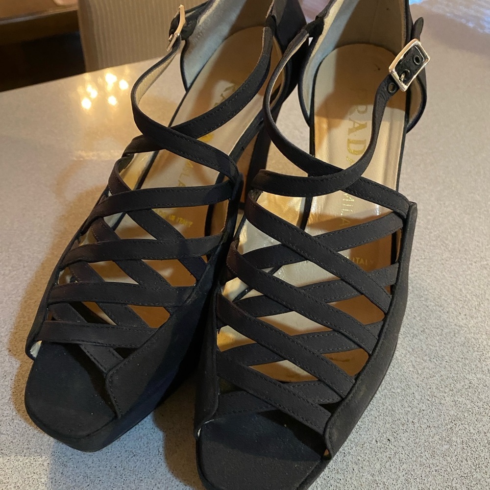 Prada Black Strappy Sandals